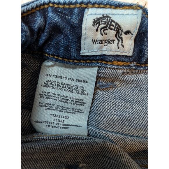 Wrangler High Rise Flare Bareback Jeans Patch Pocket Western Denim W31 L32 - Picture 4 of 7